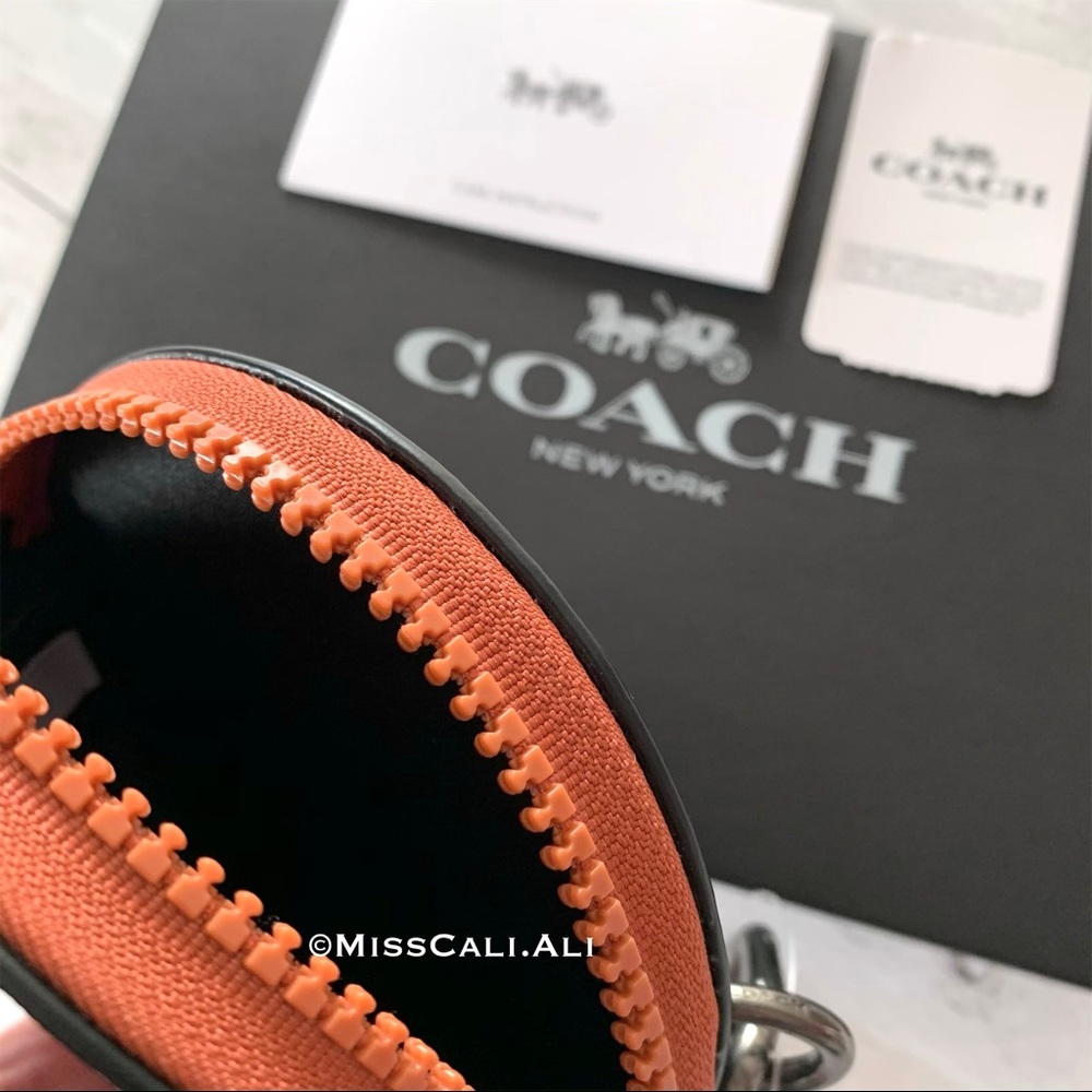 NWT COACH Round Hybrid Signature Canvas Pouch Bag - Picture 6 of 16